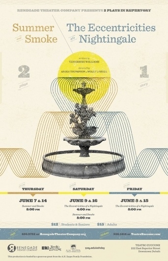 Seize This Tennessee Williams Rep Deal! » Renegade Theater Company #theater #lines #serif #classic #fountain #contour #poster