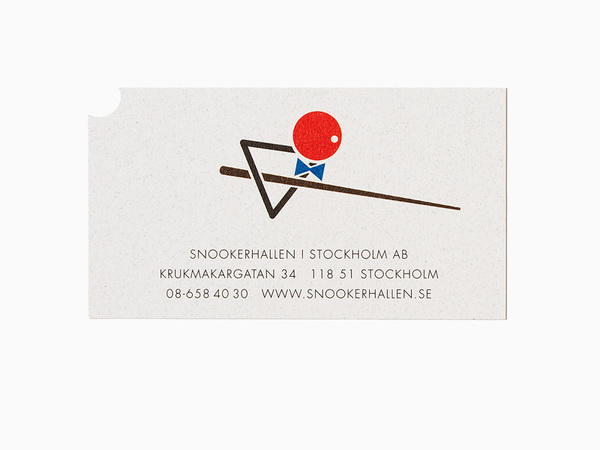 Bedow — Examples of Work — Identity, Snookerhallen