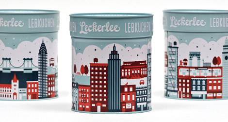 strohl design #packaging #tin #illustration #leckerlee