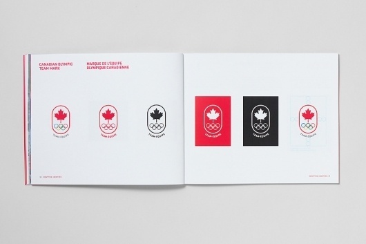 The Canadian Olympic Team Brand | CreativeRoots - Art and design inspiration from around the world #branding #guide #guidelines #athletics #style