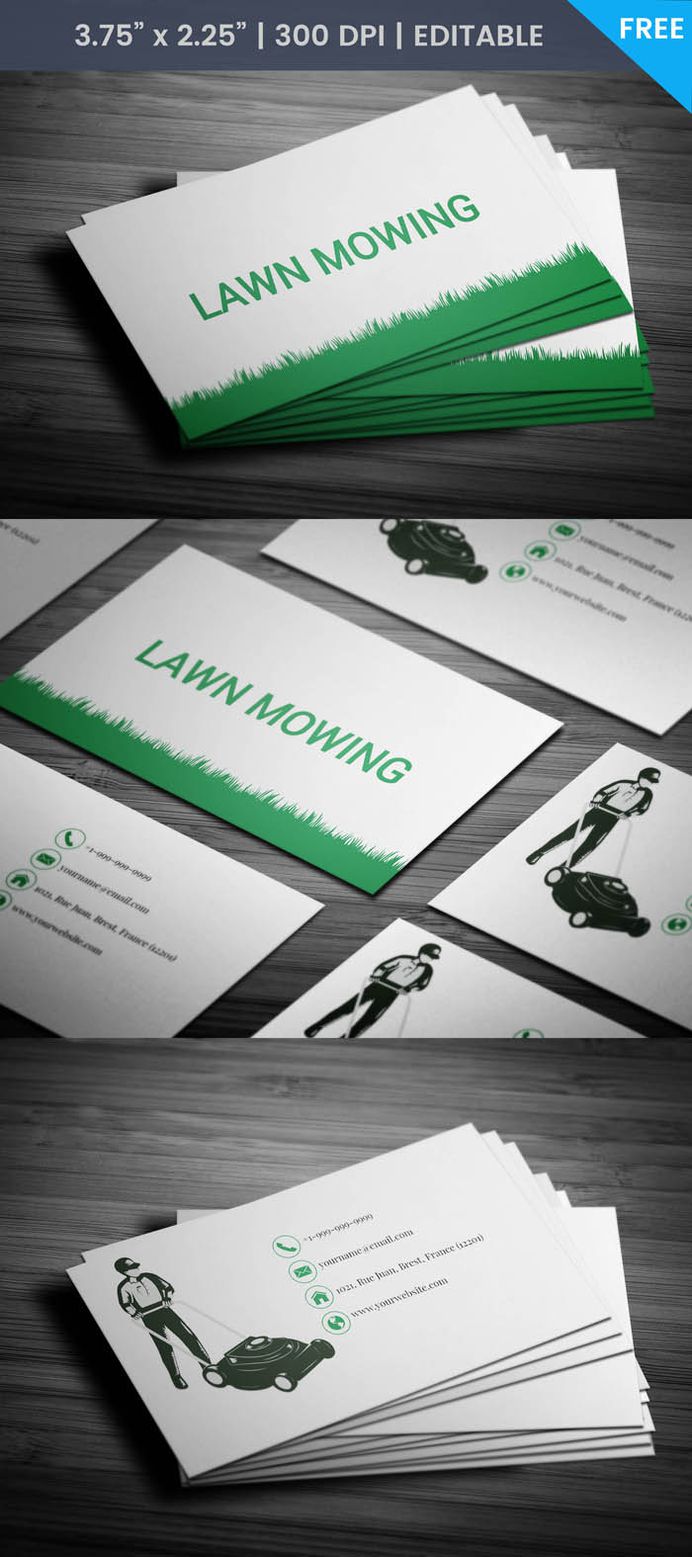 Free Lawn Business Card Template