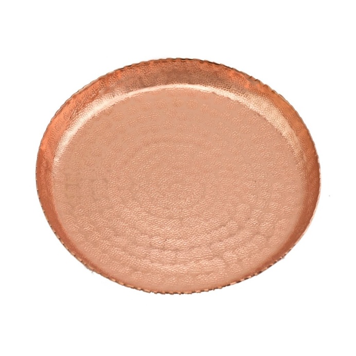 Beaten Copper Round Tray, 20cm