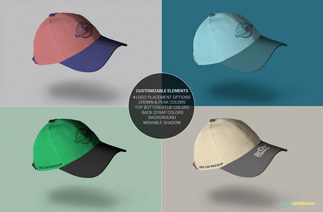 Free Baseball Cap Mockup PSD