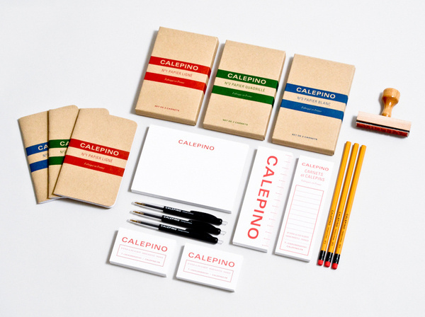 Logo, stationery and packaging with uncoated, unbleached material detail designed by Studio Birdsall for French notebook brand and manufactu #stationery #typography