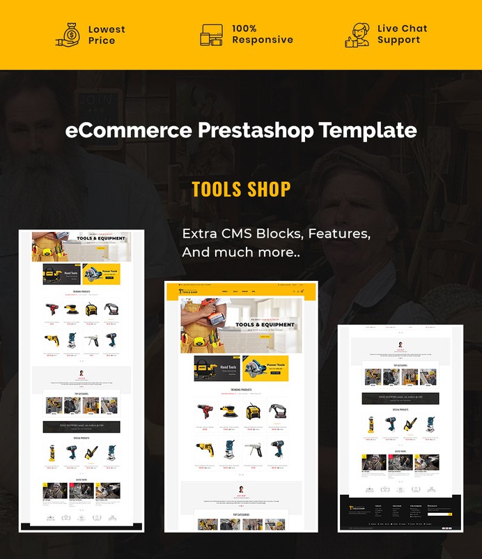 #Tools #Equipment Shop - #Prestashop #Responsive #Theme | #TemplateTrip #eCommerce #Website #Template