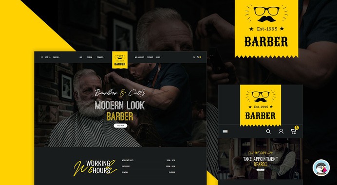 #Barber & #Hair #Cutts #Saloon - #Prestashop #Responsive #Theme | #TemplateTrip #eCommerce #Website #Design #Template