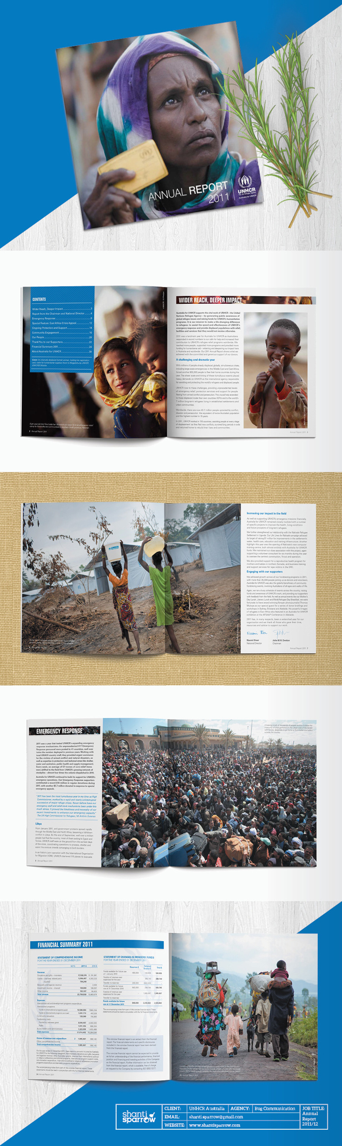 Design by Shanti Sparrow www.shantisparrow.com Client: UNHCR Project Name: Annual Report #Design #graphicdesign #illustration #layout #maga