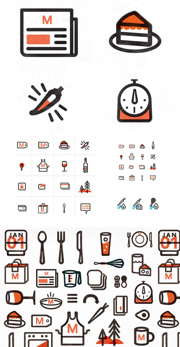 New Logo and Identity for Munchery done In house #symbols #design #icons #texture