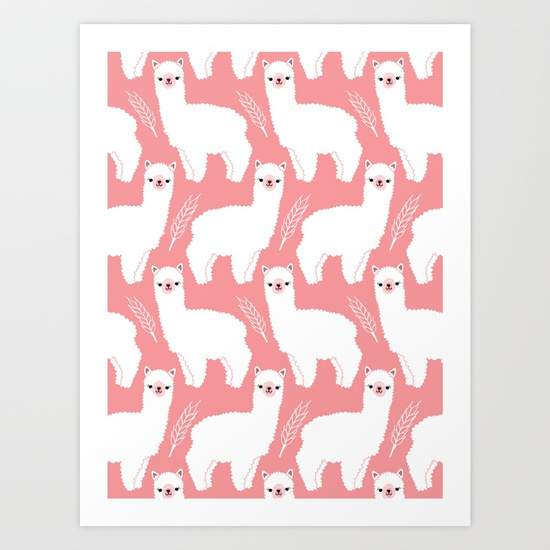 The Alpacas II Art Print