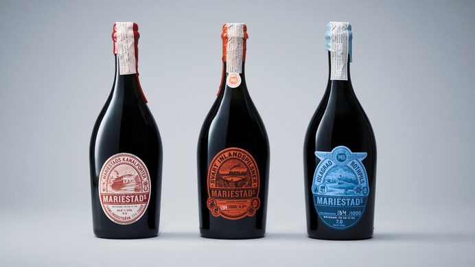Mariestads beer packaging - Mindsparkle Mag Limited edition series of beers designed by Neumeister from Sweden for Mariestads. #packaging #logo #identity #branding #design #color #photography #graphic #design #gallery #blog #project #mindsparkle #mag #beautiful #portfolio #designer