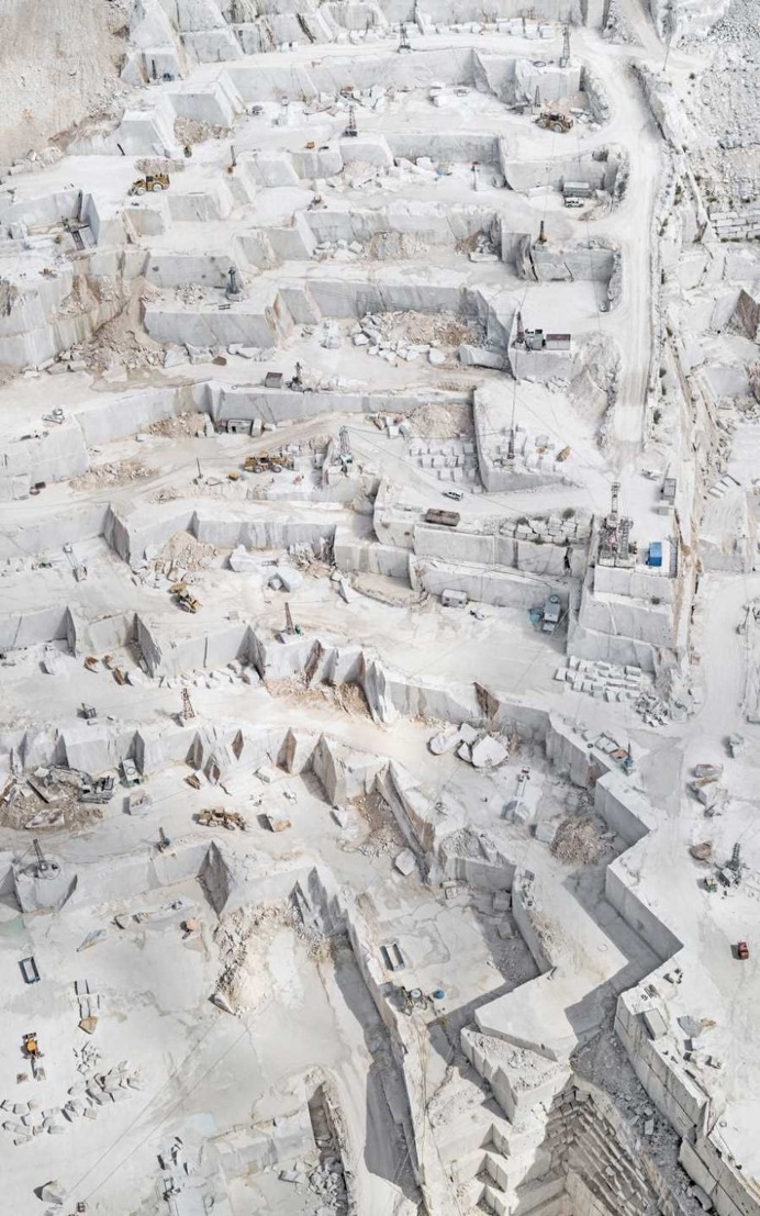 Aerial Views of The Carrara Marble Mines by Bernhard Lang
