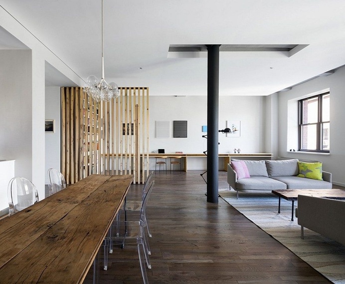 Studio Modh Combines Two Apartments into One Spacious Warehouse Loft in Brooklyn