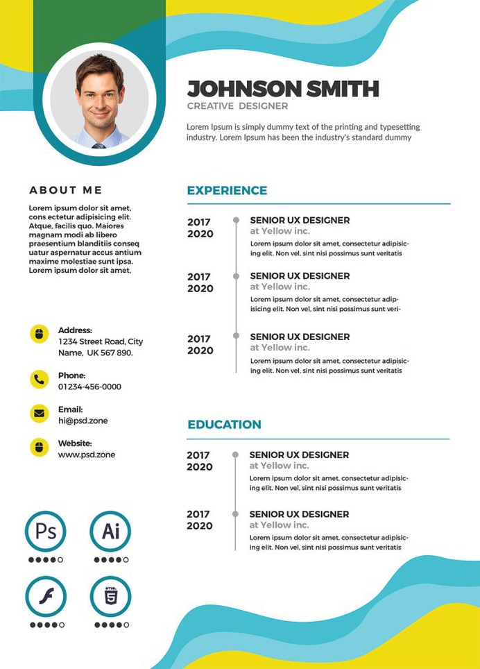 Free Beautiful A4 Resume Template for Job Seeker