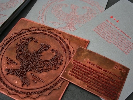 Iron Beasts Make Great Beauty « Beast Pieces #prin #book #fires #covers #boards #on #recycled #studio #fed #letterpressed #hand #grey