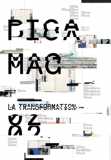Poster Pica Mag on the Behance Network #akkurat #justin #design #books #lortie #poster #type #pixels #typography