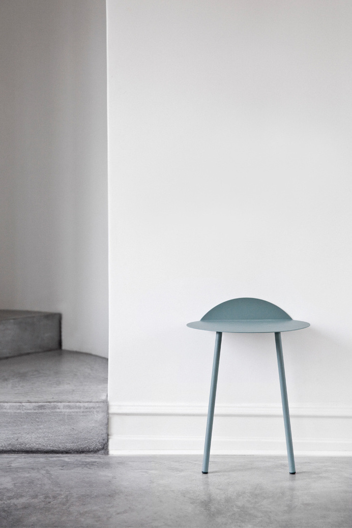 Yeh Wall Table - moss green by Kenyon Yeh #design #sidetable #furniture #product #metal #minimalist #table #green