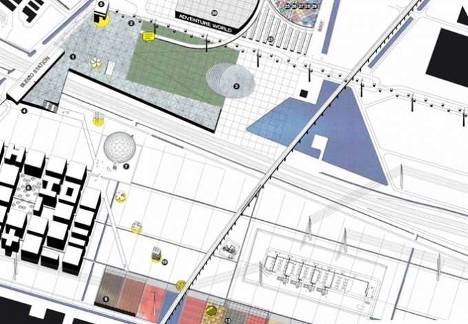 General plan, detail. OMA presents masterplan for Floriade 2022 #urban