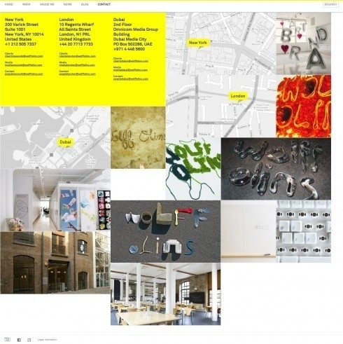 The website design showcase of Wolff Olins. #website #grid #layout #design