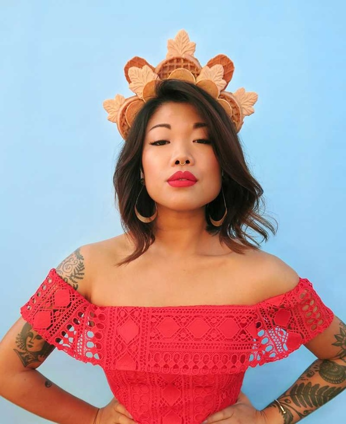 Flour Crowns: Delicious Food Crowns Self-Portraits by Lauren Hom