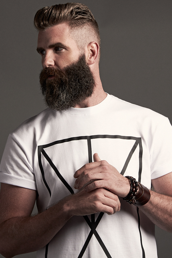 Men's hair.