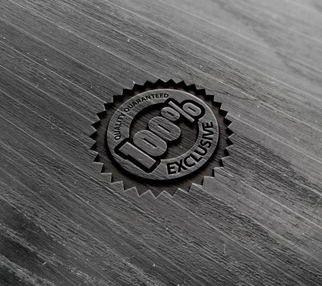 Free Photorealistic Wooden Style Logo Mockup