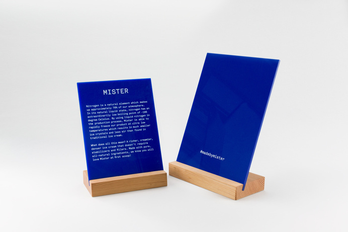 mister ice cream branding corporate design vancouver canada mindsparkle mag designblog blue logo logotype business card marble white packagi
