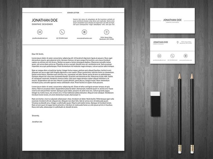 Free Minimal Resume and Business Card Template With Elegant Design