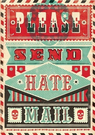 Buamai - HATE MAIL : Telegramme Studio #hate #circus #illustration #type #typography