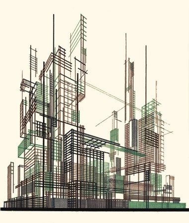 The sun as the expression of old world energy is torn down from the... - but does it float #el #constructivism #lissitzky #yakov #chernikov #architecture #drawing