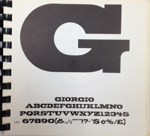 Daily Type Specimen | Giorgio, an antique with flat tops and bottoms.... #font #specimen #type #typography