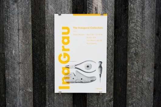 Ina Grau - Anthony Lane - Logo, Branding and Identity Design | Minneapolis, MN #halftone #swiss #shoes #print #yellow #identity #poster #type #typography