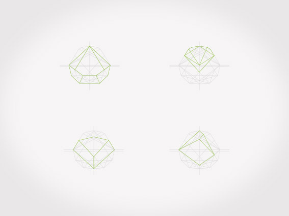 Woodou || dynamic identity #green #dynamic #geometry #brand #identity #logo #grey