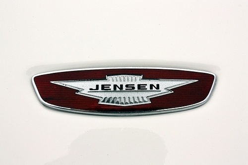 Chromeography #white #red #logo #car #jensen