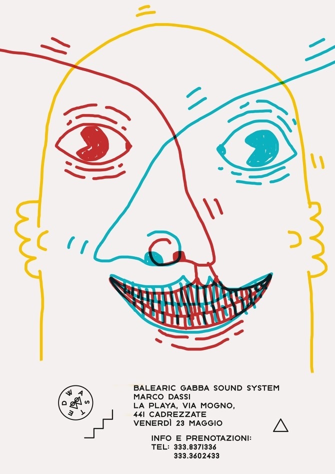 WASTED - Marco Oggian #rgb #events #branding #draw #flyer #color #night #illustration #identity #pen #poster #logo #postcard #pencil #party