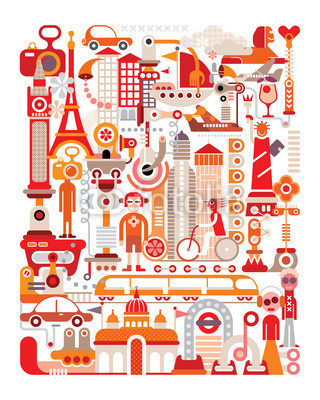 Travel - isolated vector illustration on white background. #roma #drink #illustration #plane #taxi #york #car #new #airplane #cityscape #bicycle #design #yacht #building #transport #man #italy #transportation #giza #tourist #camera #city #london #egypt #travel #ship #tour #paris #vector #graphic #people #jet #airport