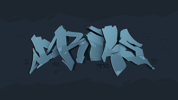 Digital graffiti #vector #letters #graffiti #driks #digital #cinema #4d #3d #style