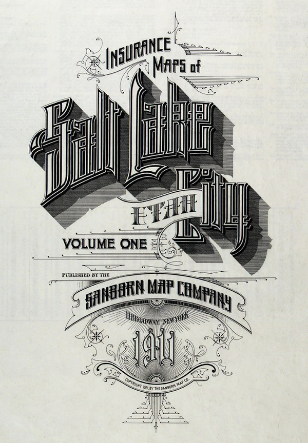 Incredible vintage typography from Sanborn Map Company #type