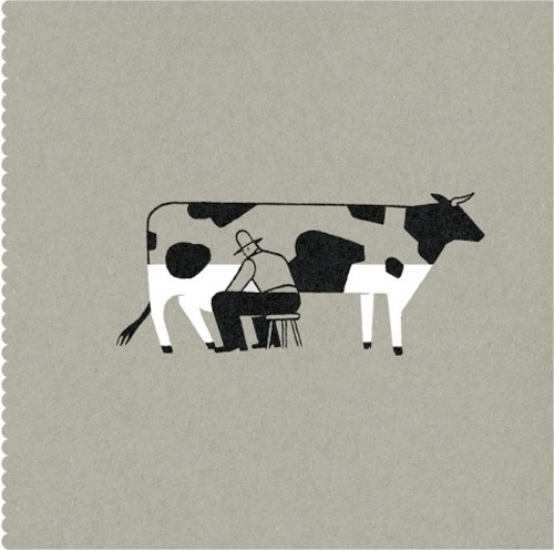 Illustation byÂ Pablo Amargo via nfgraphics.com - Designers Go To Heaven #illustration #cow