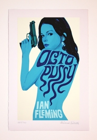 Awesome Robo!: 15 James Bond Pinup Prints By Michael Gillette #bond #james #poster #film #007
