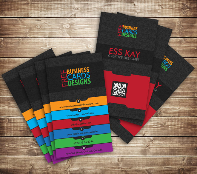 Free stylish and Colorful Business Card Template