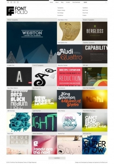 The website design showcase of FontFolio. #grid #webdesign #typography