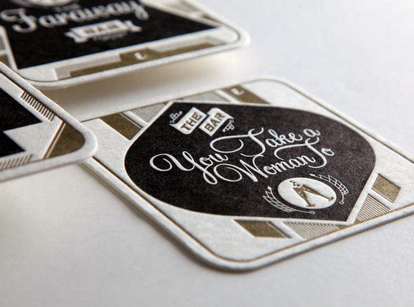 Esquire Magazine "The Best Bars in America" Coasters on Behance #coasters #letterpress #typography