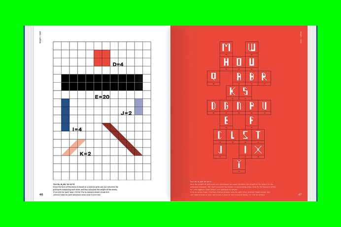 This is the first book to combine the similarities and components of Hebrew and Latin script based on years of research and experimentation!

CONTENT
— Inspiring visual representations of Latin and Hebrew letters.
— Methods and rules enabling a rhizomatic exploration of experimental typography.
— The project received the New York's TDC awards.

ABOUT
Kobi Franco is a Tel Aviv based designer, researcher, curator, and the Head of the Master's in Design Program at Shenkar College in Tel Aviv. He owns a leading studio specializing in design for culture and art. His work has been exhibited in a variety of exhibitions in Israel and around the world. The book Molecular Typography Laboratory is the result of five years of research in experimental typography. The project has been showcased in several exhibitions and has received numerous awards, including Typographic Excellence from New York's Type Directors Club. 


Publisher: Slanted Publishers
Author, Editor, Concept: Kobi Franco
Design: Kobi Franco
Release: January 2025
Format: 21 × 27 cm
Volume: 224 pages
Language: English, Hebrew
Printing: Offset printing with spot colors, NINO Druck
Bookbinding: Open thread-stitching with black thread, dust jacket
Paper: Munken Print White 1.5 115 g/sm (Inside), 300 g/sm (cover)
ISBN: 978-3-948440-79-4
Price: € 42.–