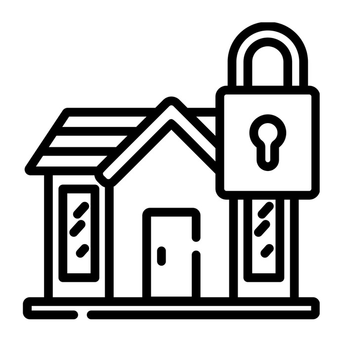 See more icon inspiration related to lock, real estate, privacy, padlock, house, buildings and security on Flaticon.