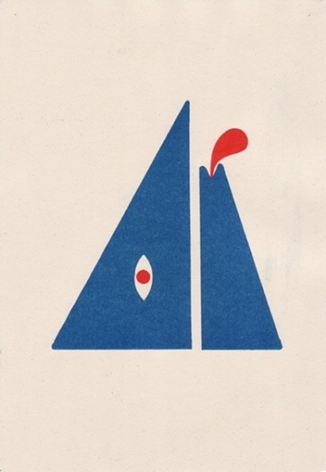 Penny Klein #mountain #risograph #tongue #blue #man