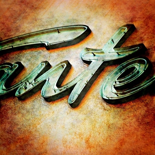 All sizes | prcssd. los angeles, ca. 2010. | Flickr - Photo Sharing! #type #lettering #lights #vintage