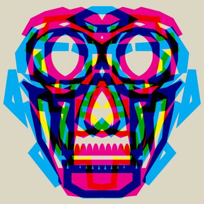 #graphicdesign #skull #colors