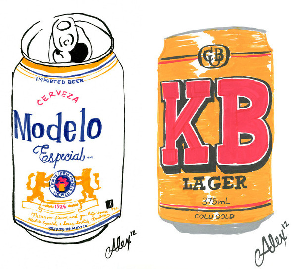 Beer Can Portraiture Alexander Barrett #illustration