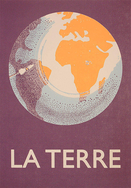 La Terre #globe #world #poster #type #typography