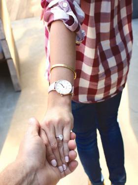 No tears with this tear drop shaped wedding ring
